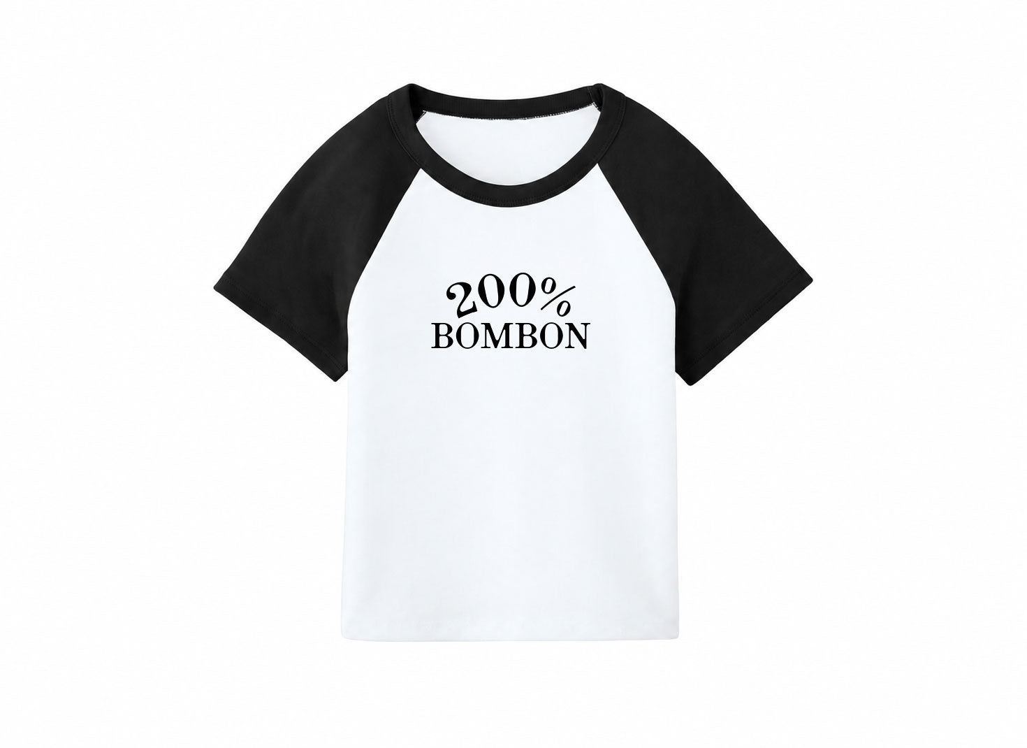 200% Bombon Black Raglan
